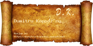 Dumitru Koppány névjegykártya